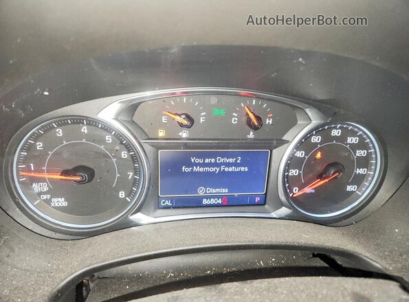 3GKALVEV1KL378304 2019 GMC TERRAIN Белый Вид щитка приборов