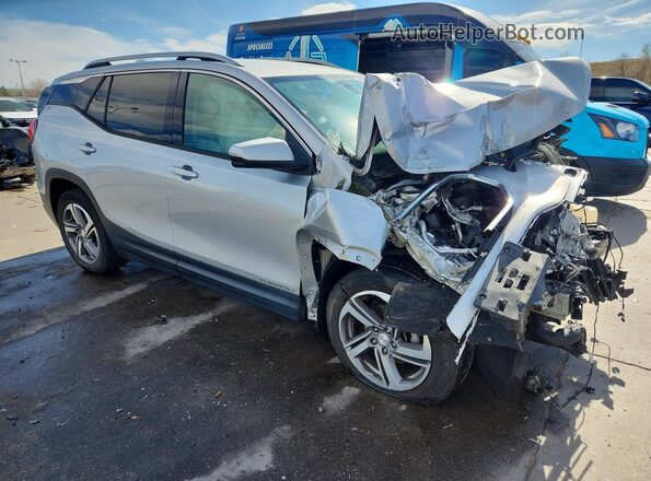 3GKALVEV4KL332286 2019 GMC TERRAIN Серебряный Передняя правая четверть