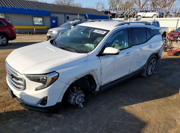 3GKALVEV9JL253047 2018 GMC TERRAIN Белый Передняя левая четверть