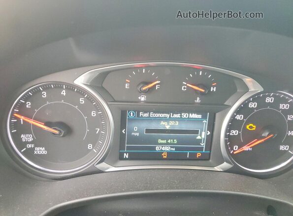 3GKALXEX1JL315120 2018 GMC TERRAIN Maroon Widok zestawu wskaźników