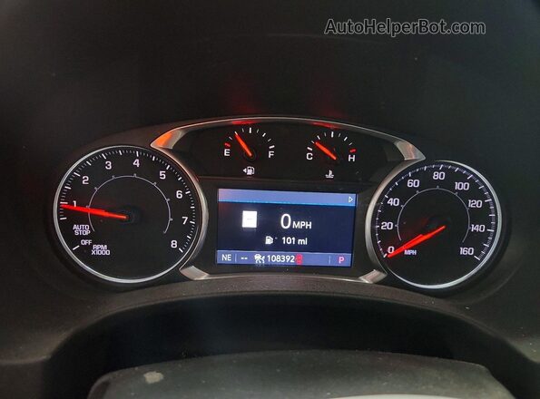 3GKALXEX3KL100114 2019 GMC TERRAIN Blue Widok zestawu wskaźników