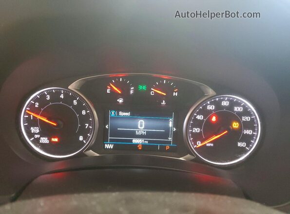 3GKALXEXXJL319747 2018 GMC TERRAIN Синий Вид щитка приборов
