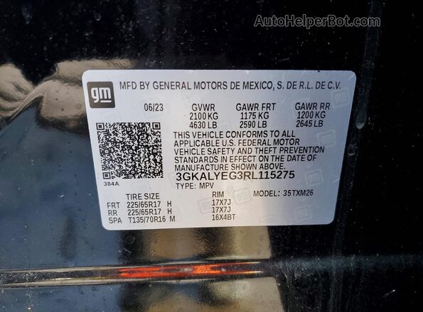 3GKALYEG3RL115275 2024 GMC TERRAIN Черный Вид подкапотного пространства