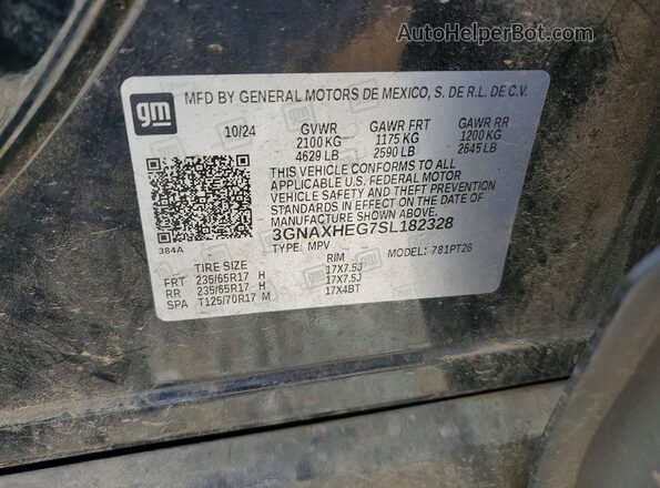 3GNAXHEG7SL182328 2025 CHEVROLET EQUINOX Black VIN sticker view
