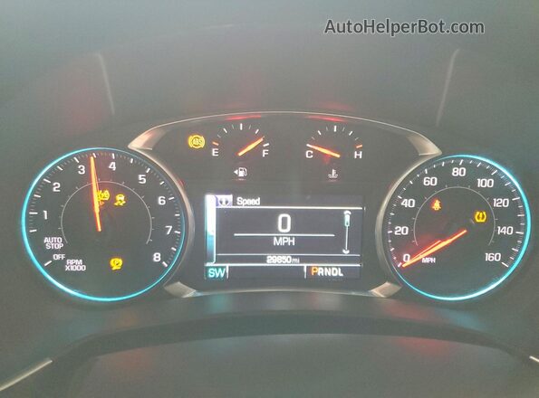 3GNAXMEV0JS529588 2018 CHEVROLET EQUINOX Silver Вид щитка приладів