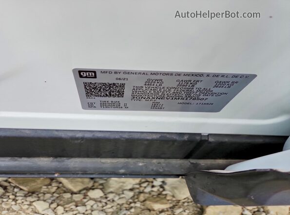 3GNAXNEV1MS178507 2021 CHEVROLET EQUINOX Белый Панорамный вид салона 360°