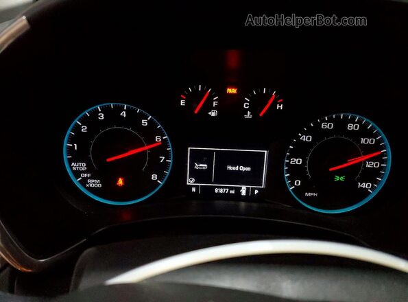 3GNAXSEV9JS573335 2018 CHEVROLET EQUINOX Синий Вид щитка приборов