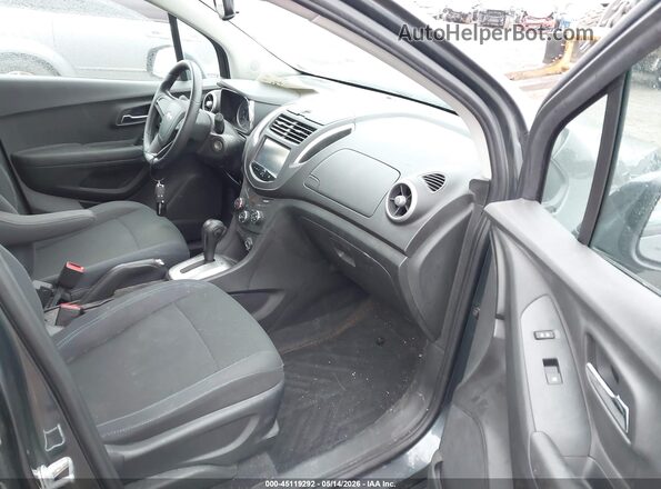 3GNCJKSB5GL254828 2016 CHEVROLET TRAX Серый Вид салона спереди