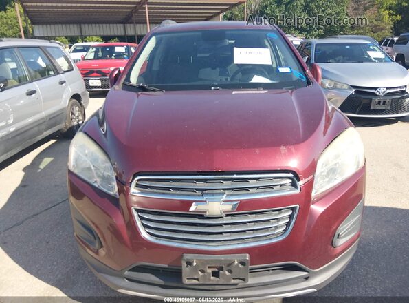 3GNCJLSB8GL185879 2016 CHEVROLET TRAX Maroon Սարքավորումների վահանակի տեսք