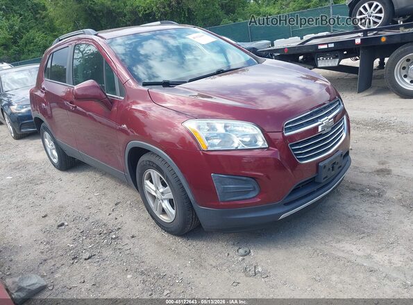 3GNCJLSBXGL269170 2016 CHEVROLET TRAX Темно-бордовый Передняя правая четверть
