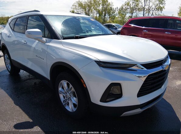 3GNKBCR4XMS523462 2021 CHEVROLET BLAZER Белый Передняя правая четверть