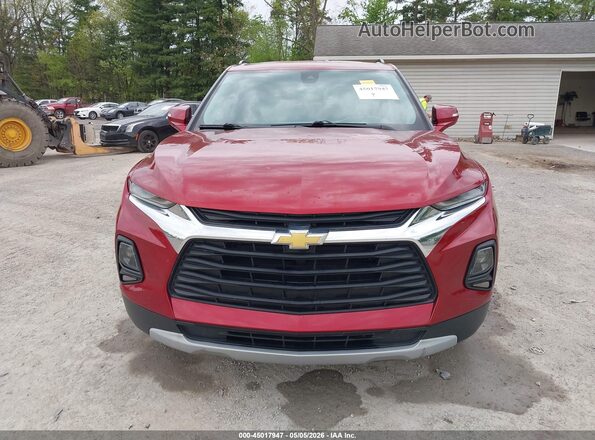 3GNKBHRS1MS550755 2021 CHEVROLET BLAZER Red Вид щитка приладів