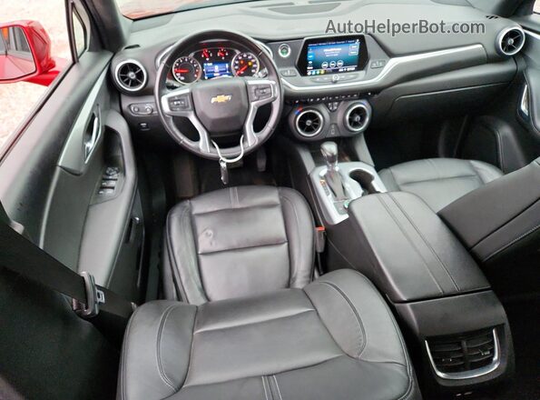 3GNKBJRS9LS642301 2020 CHEVROLET BLAZER Burgundy Widok deski rozdzielczej