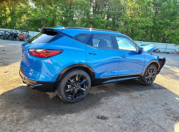 3GNKBKRS0MS529036 2021 CHEVROLET BLAZER Blue Trasero derecho