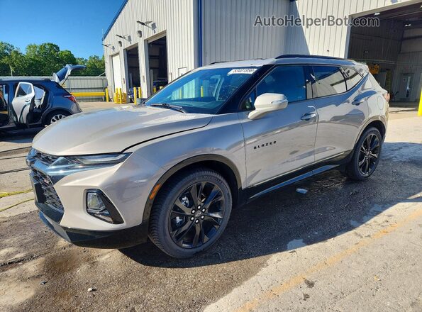 3GNKBKRS8MS567131 2021 CHEVROLET BLAZER Серый Передняя левая четверть