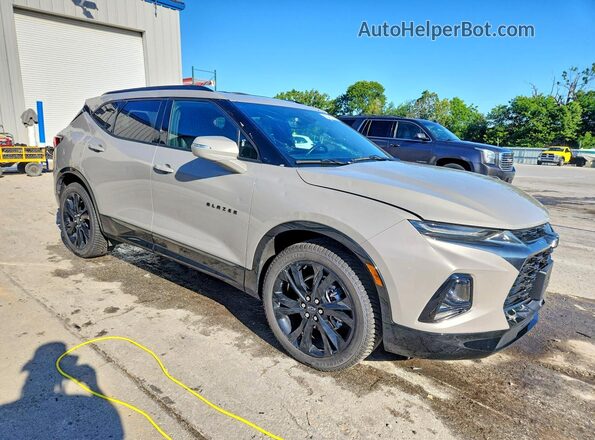 3GNKBKRS8MS567131 2021 CHEVROLET BLAZER Серый Передняя правая четверть