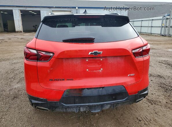 3GNKBKRSXNS221163 2022 CHEVROLET BLAZER Красный Вид сзади