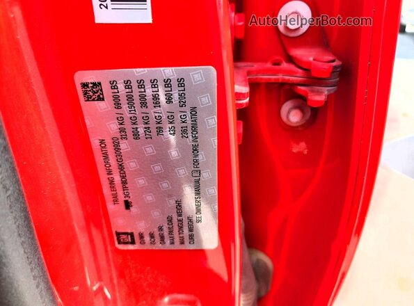 3GTP8DED6KG309920 2019 GMC SIERRA Красный Вид подкапотного пространства