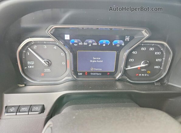 3GTP9EEL6KG191118 2019 GMC SIERRA White Widok zestawu wskaźników