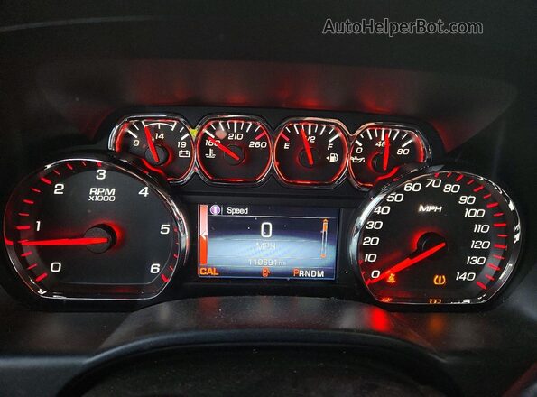 3GTU2MEC4GG244052 2016 GMC SIERRA Серебряный Вид щитка приборов