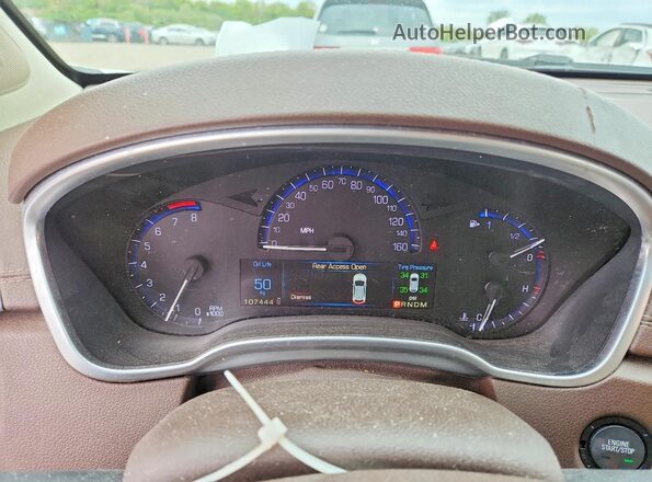 3GYFNBE31GS500627 2016 CADILLAC SRX White ხელსაწყოთა პანელის ხედი