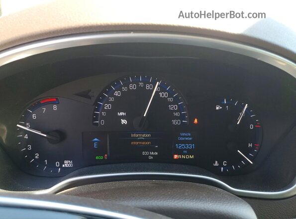3GYFNBE39GS516820 2016 CADILLAC SRX White Вид щитка приладів