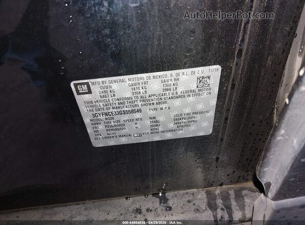 3GYFNCE33GS558549 2016 CADILLAC SRX Black Vista del compartimento del motor