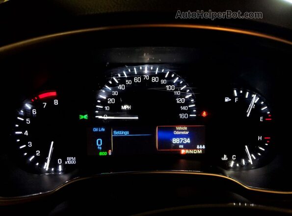 3GYFNFE37GS504527 2016 CADILLAC SRX Gold Instrument cluster view