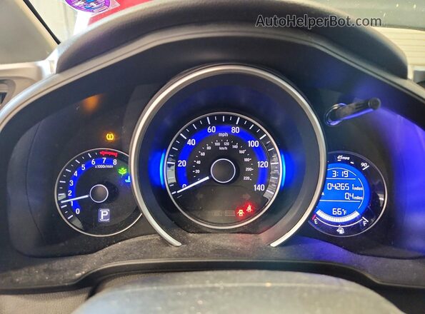 3HGGK5H43KM706216 2019 HONDA FIT Красный Вид щитка приборов