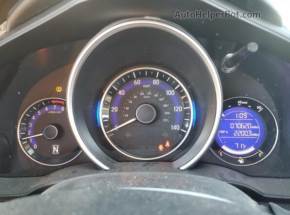 3HGGK5H45LM708020 2020 HONDA FIT Синий Вид щитка приборов