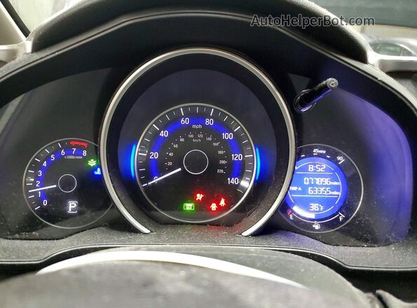 3HGGK5H54HM710485 2017 HONDA FIT Gray Widok zestawu wskaźników
