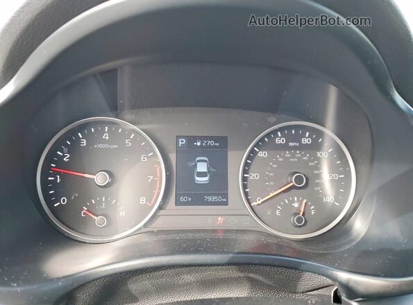3KPA24AB3KE225142 2019 KIA RIO White Вид щитка приладів
