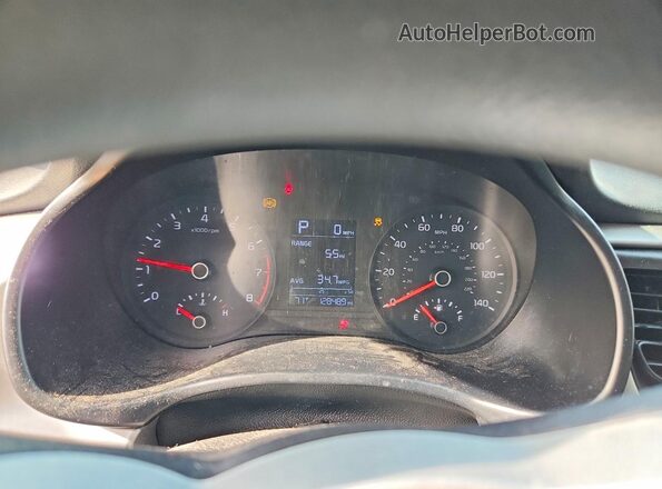 3KPA24AD1ME373102 2021 KIA RIO White Widok zestawu wskaźników