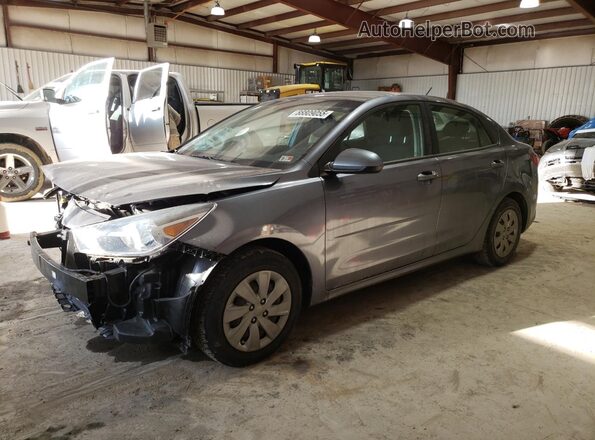 3KPA24AD2LE314848 2020 KIA RIO Gray Առջևի ձախ երեք քառորդ տեսարան