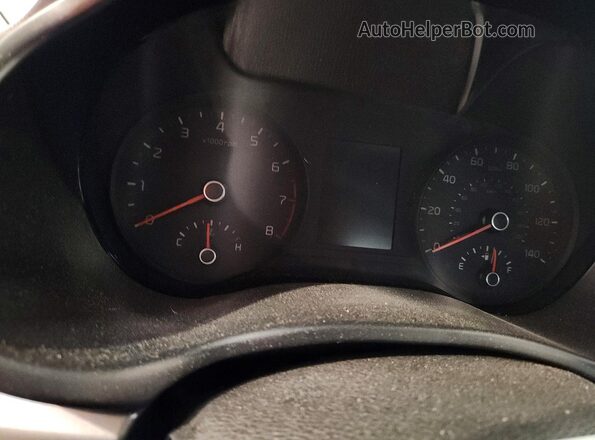 3KPA24AD5LE344314 2020 KIA RIO Black Widok zestawu wskaźników
