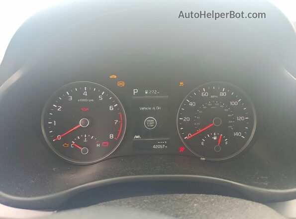 3KPA24AD5PE574070 2023 KIA RIO Red Вид щитка приладів