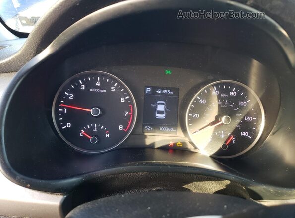 3KPA24AD6LE330163 2020 KIA RIO Синий Вид щитка приборов
