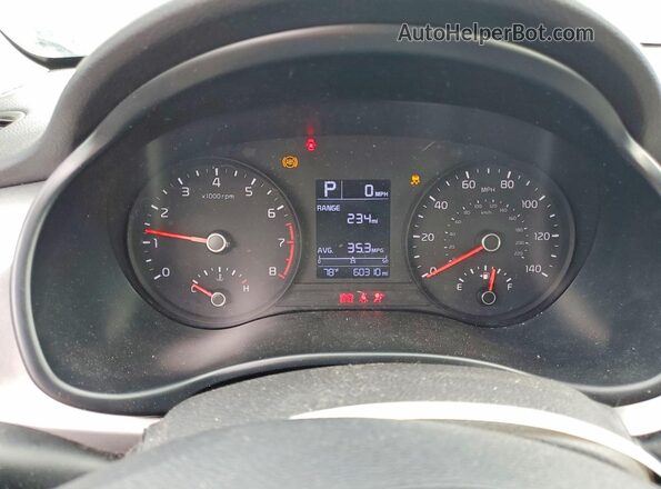 3KPA24AD6NE478963 2022 KIA RIO White Instrument cluster view