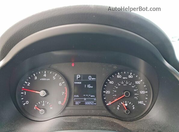 3KPA24AD7LE312304 2020 KIA RIO Серебряный Вид щитка приборов