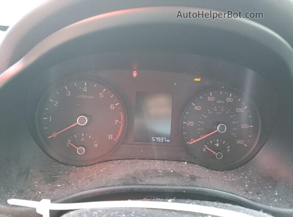 3KPA24AD7NE433773 2022 KIA RIO White Widok zestawu wskaźników