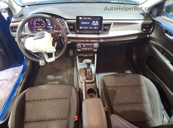 3KPA24AD7NE505121 2022 KIA RIO Blue Widok deski rozdzielczej