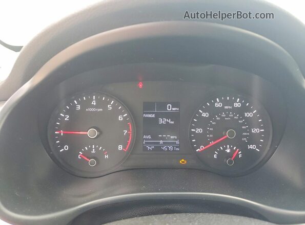 3KPA24AD8LE335591 2020 KIA RIO Черный Вид щитка приборов