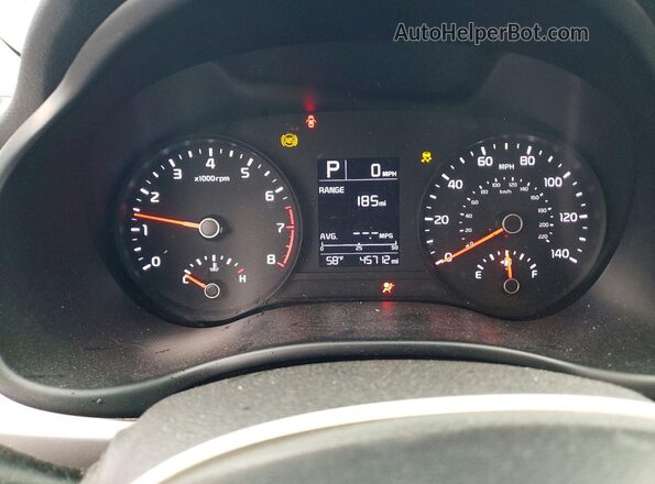 3KPA24ADXLE359245 2020 KIA RIO Black Widok zestawu wskaźników