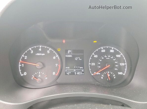 3KPC24A60ME135462 2021 HYUNDAI ACCENT Blue Вид щитка приладів
