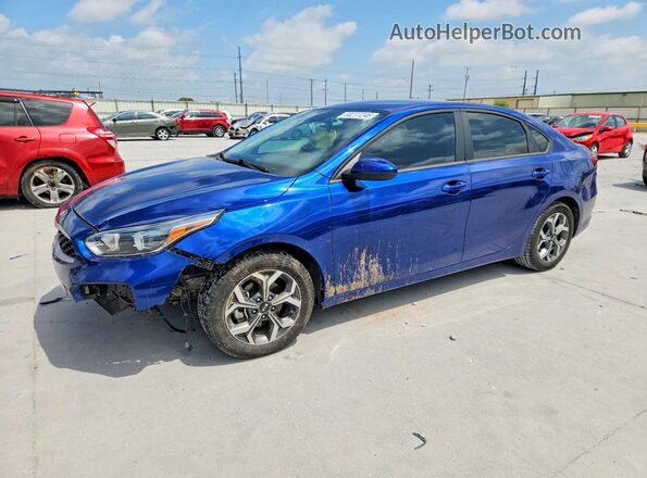 3KPF24AD0ME370195 2021 KIA FORTE Синий Передняя левая четверть