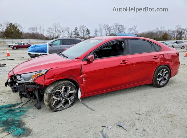 3KPF24AD2LE192997 2020 KIA FORTE Red წინა მარცხენა ხედი სამი მეოთხედიდან