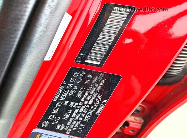 3KPF24AD2LE192997 2020 KIA FORTE Red ძრავის განყოფილების ხედი