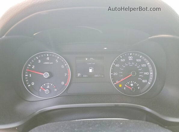 3KPF24AD3KE082555 2019 KIA FORTE Белый Вид щитка приборов