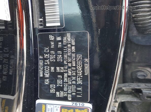 3KPF24AD4RE697593 2024 KIA FORTE Черный Вид подкапотного пространства