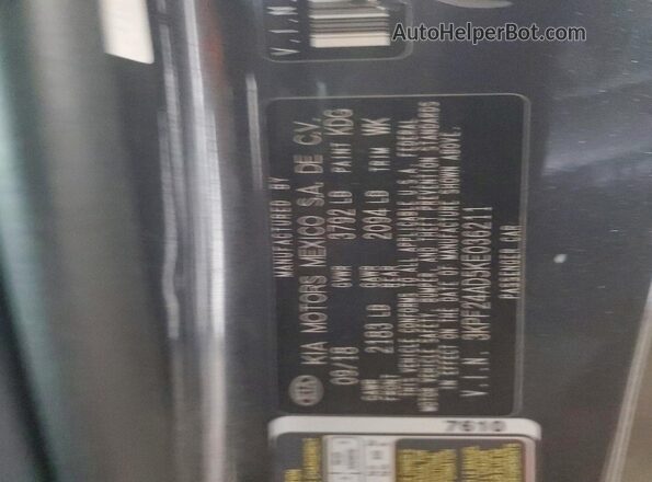 3KPF24AD5KE036211 2019 KIA FORTE Серый Вид подкапотного пространства